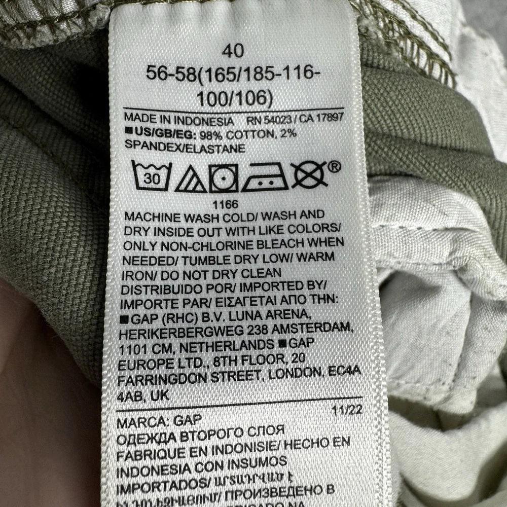 Gap Cargo‎ Shorts Mens Size 40 Utility Olive Army Green Solid Baggy 10